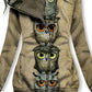 Women's Retro Cute Owl Art Casual Sweatshirt