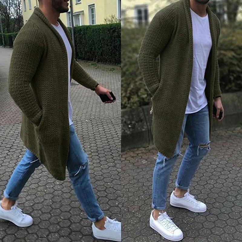 Men's Casual Long Sleeve Knit Cardigan 10377930M