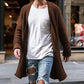 Men's Solid Color Loose Knit Cardigan Jacket 86761258X