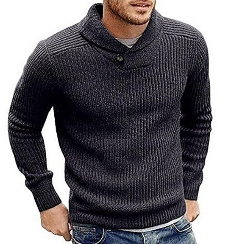 Men's Solid Color Pullover Sweater 72846459X