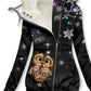 Women's Winter Owl Print Casual Fleece Hoodie Sweatshirt