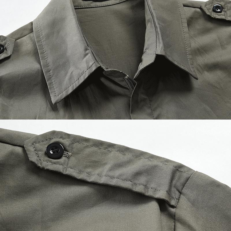 Men's Casual Zipper Short -Sleeved Jumpsuit 43179373Y