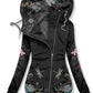 Women's Floral Dragonfly Print Sweatjacke