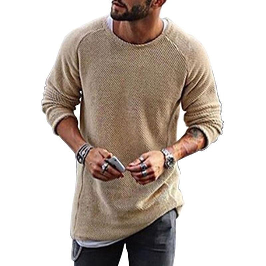 Men's Casual Round Neck Long Sleeve Knit Sweater 28511938M