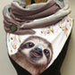 Cute Sloth Print Casual Scarf
