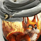 Winter Squirrel Print Scarf and Shawl