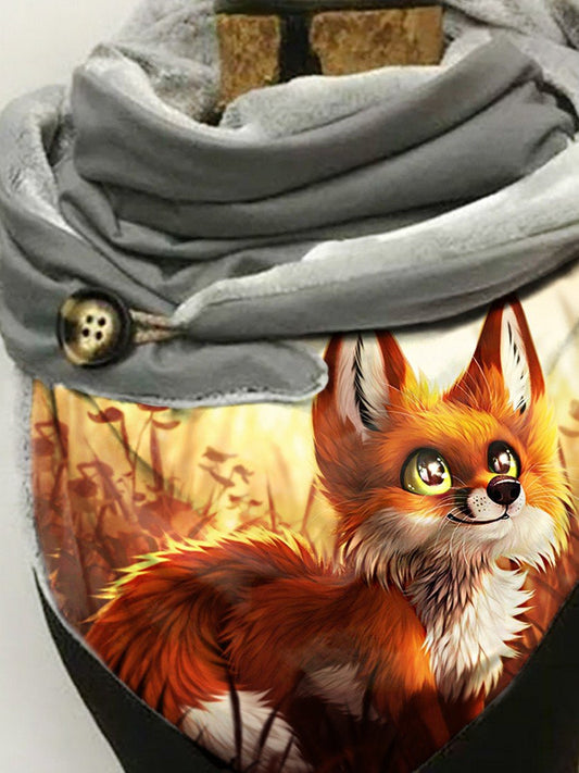 Winter Squirrel Print Scarf and Shawl