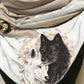 Wolf print scarf and shawl