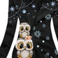 Women's Winter Snowflake Owl Casual Sweatjacken