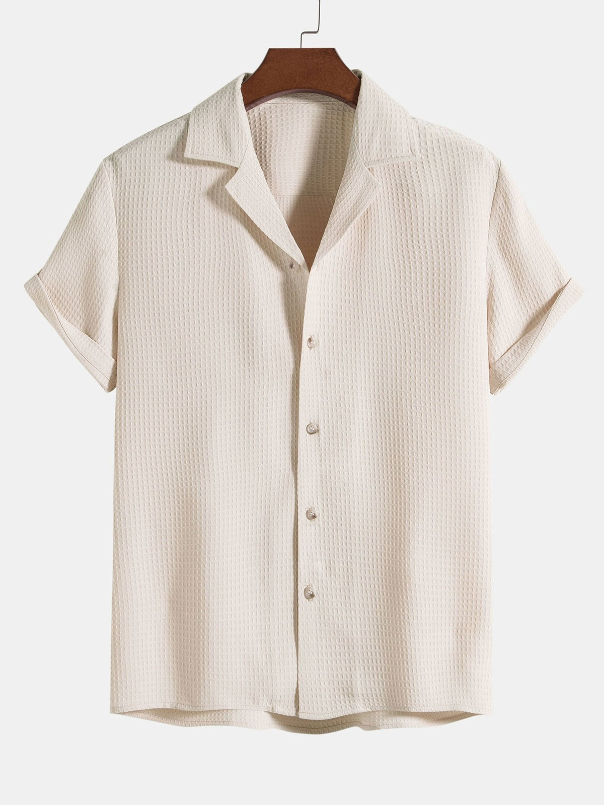 Waffle Revere Collar Shirt & Shorts