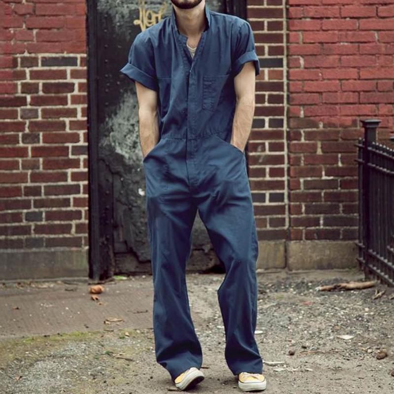 Men's Casual Multi-Pocket Cargo Jumpsuit Overall 32278228Y
