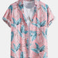 Viscose Tropical Print Button Up Shirt & Short Length Swim Shorts