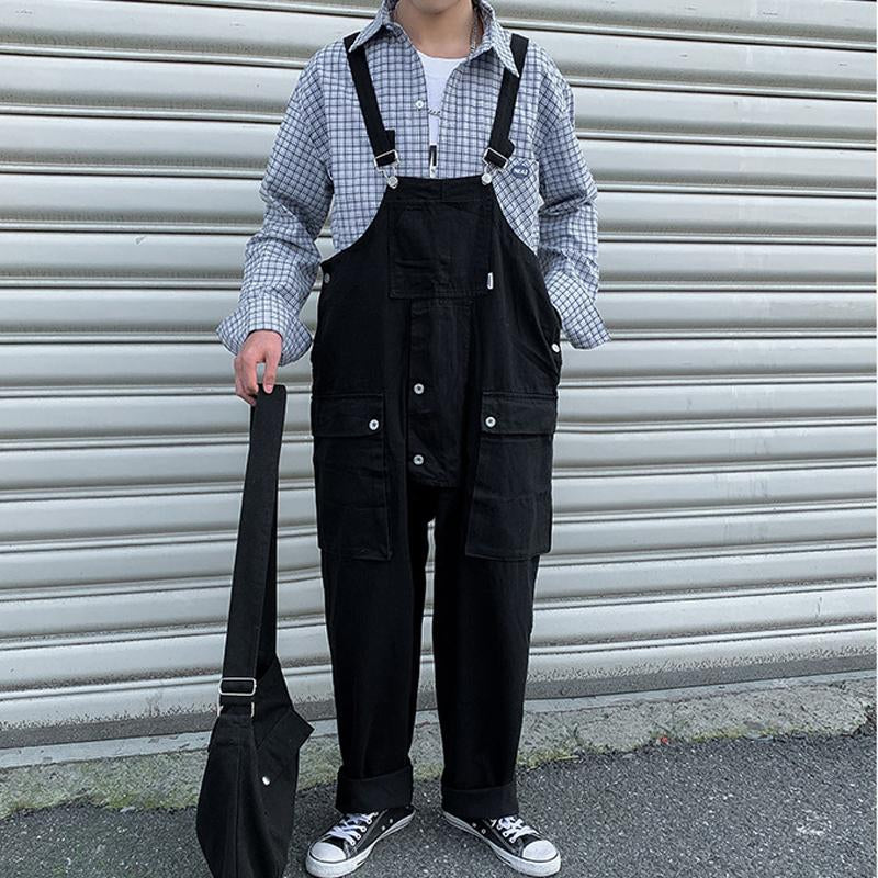Men's Loose Stitching Cargo Overalls 34468121Y