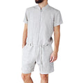 Men's Casual Solid Color Short Sleeve Jumpsuit 76516150Y