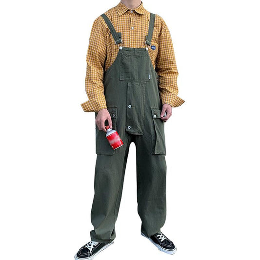 Men's Loose Stitching Cargo Overalls 34468121Y