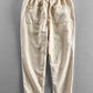 Linen Look Short Sleeve Stand Collar Shirt & Linen Cotton Blend Cropped Pants