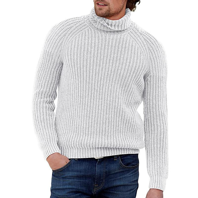 Men's Solid Color Long Sleeve Turtleneck Sweater 26644030X