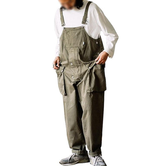 Men's Loose Solid Color Cargo Jumpsuits 54598527Y