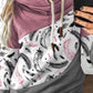 Women's Feather Print Casual Sweatshirt
