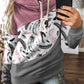 Women's Feather Print Casual Sweatshirt