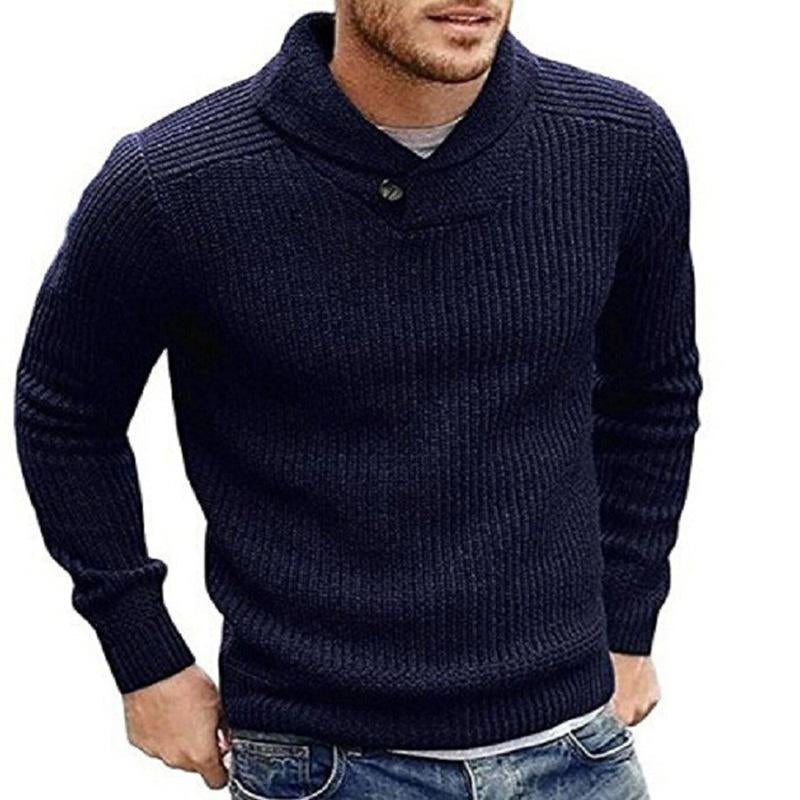 Men's Solid Color Pullover Sweater 72846459X