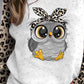 Women's Owl Print Casual Sweatshirt