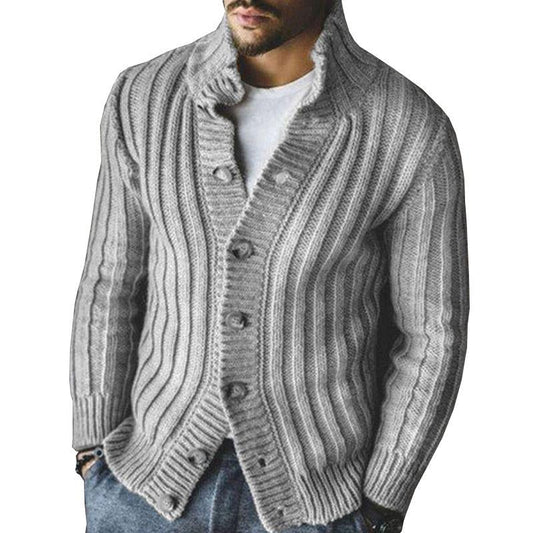 Men's Single Breasted Knit Sweater Jacket 76846515X