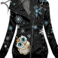 Women's Winter Owl Print Casual Track Jacket