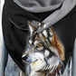 Wolf Print Casual Scarf and Shawl