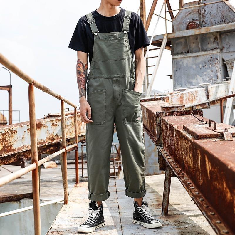 Men's Vintage Multi-Pocket Cargo Overalls 65658895Y