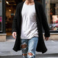 Men's Solid Color Loose Knit Cardigan Jacket 86761258X