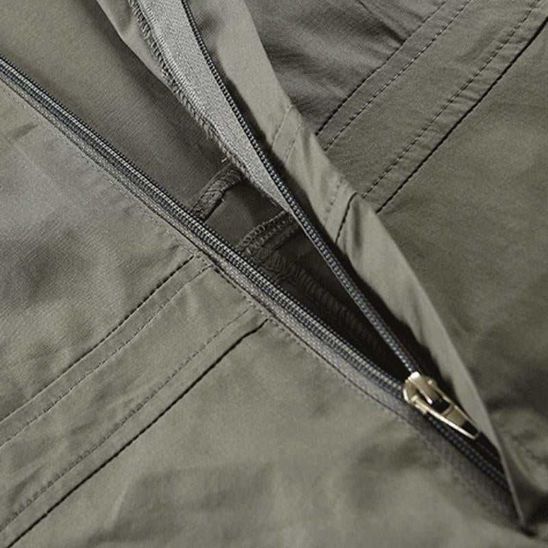 Men's Casual Zipper Short -Sleeved Jumpsuit 43179373Y
