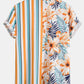 Tropical Stripe Panel Shirt & Swim Shorts