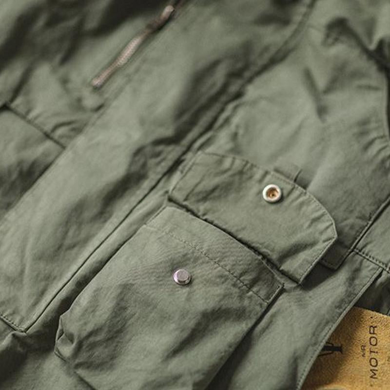 Men's Vintage Loose Outdoor Multi-Pocket Cargo Overalls 84694709Y