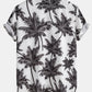 Palm Tree Print Button Up Shirt & Swim Short