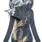 Women's Feather Art Print Sweatjacke