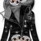Women's Winter Owl Art Print Casual Track Jacket