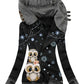 Women's Winter Snowflake Owl Casual Sweatjacken