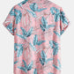 Viscose Tropical Print Button Up Shirt & Short Length Swim Shorts