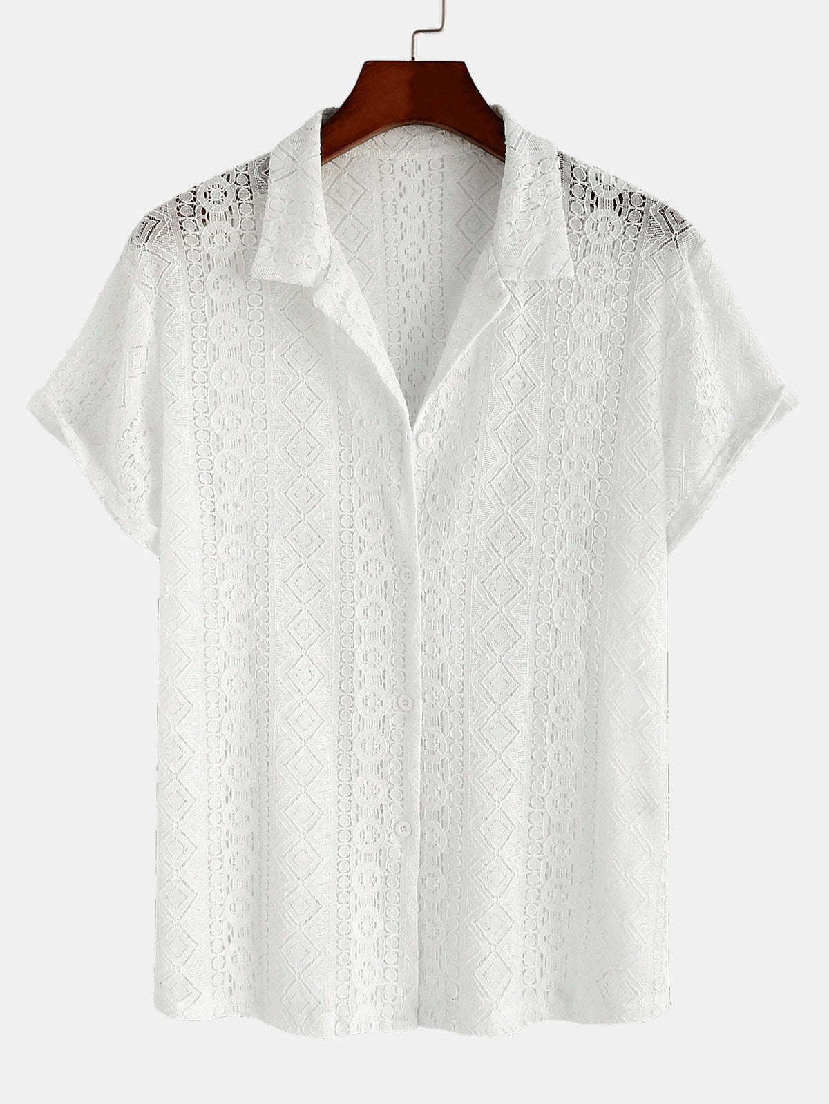 Geometry Textured Cuban Shirt & Shorts