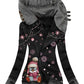 Women's Winter Snowflake Penguin Casual Sweatjacken