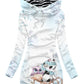 Women's Winter Cute Snowflake Owl Snowflake Casual Sweater