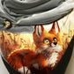 Winter Squirrel Print Scarf and Shawl