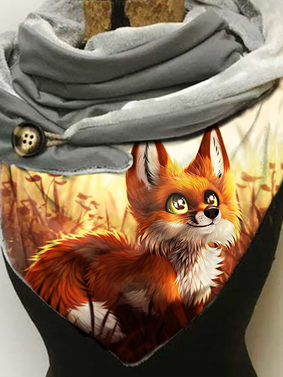Winter Squirrel Print Scarf and Shawl