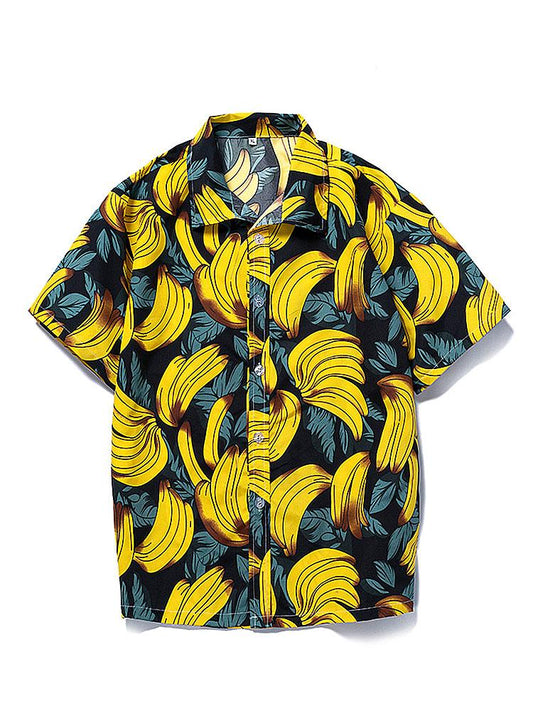 Banana Print Shirt & Banana Print Swim Shorts