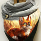 Winter Squirrel Print Scarf and Shawl