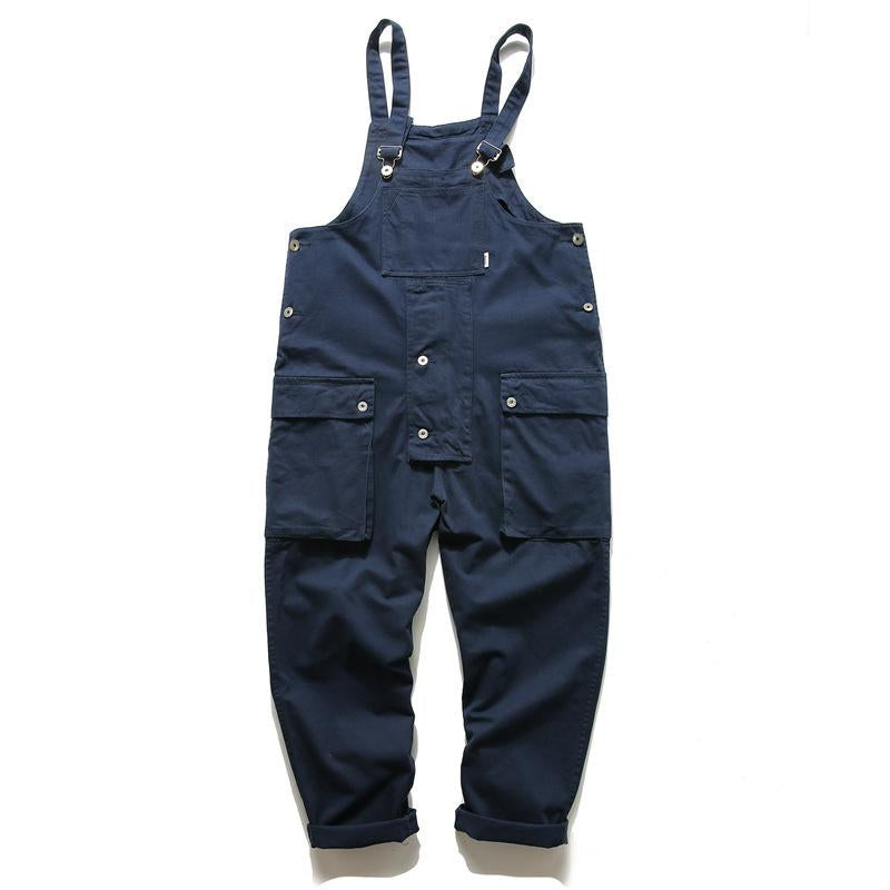 Men's Loose Solid Color Cargo Jumpsuits 54598527Y