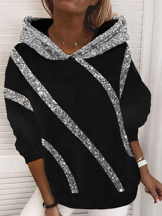 Women's Simple Art Print Casual Sweatshirt