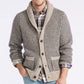 Men's Lapel Jacquard Casual Sweater Cardigan 15799538M