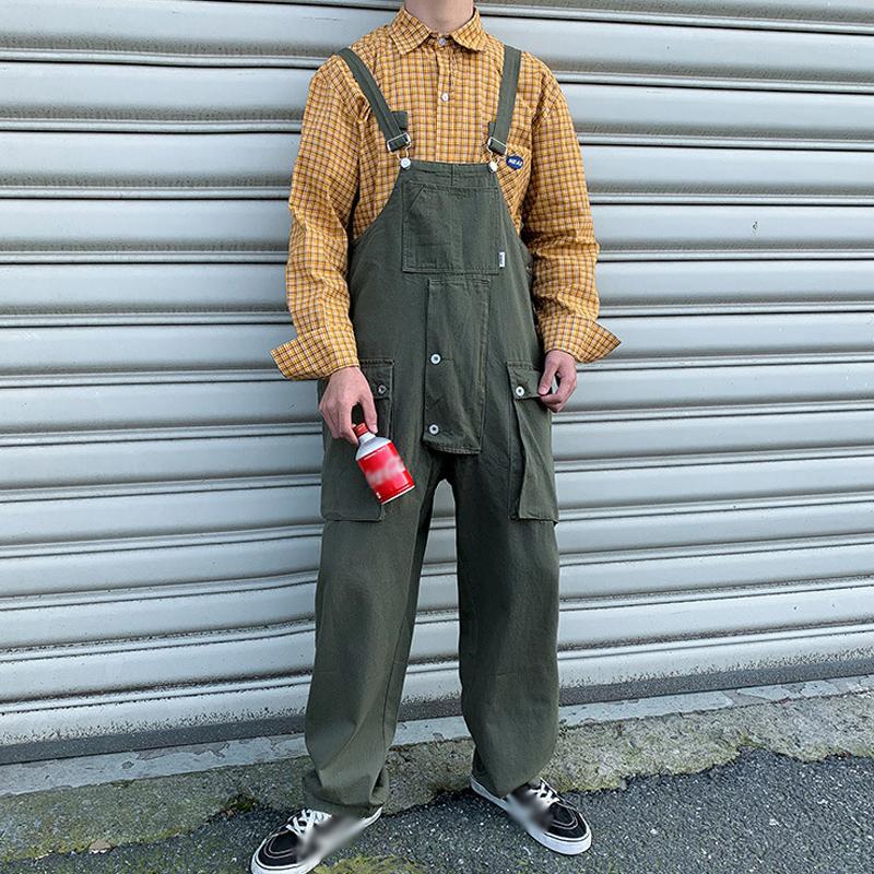 Men's Loose Stitching Cargo Overalls 34468121Y